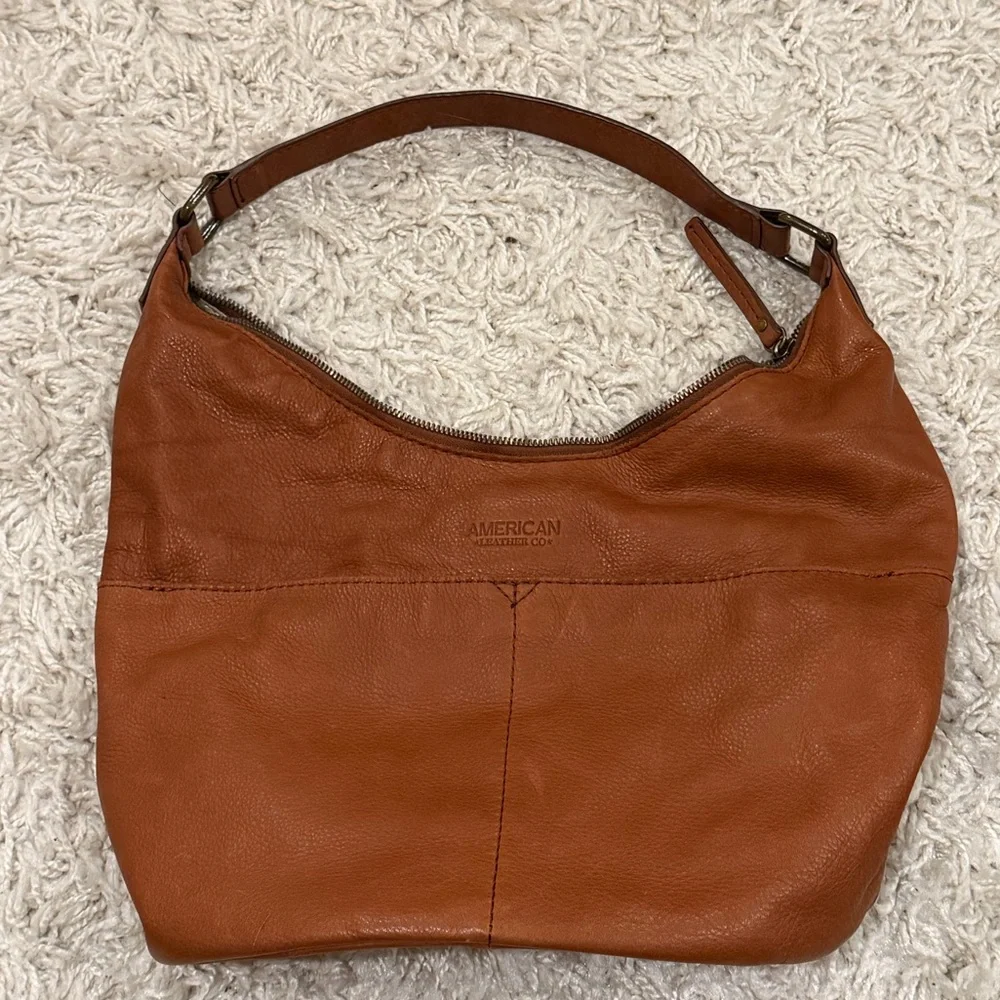 American Leather Co Carrie Brown Leather Hobo Bermuda Vintage Bag